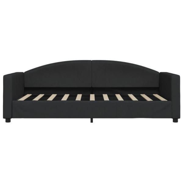 Tagesbett Schwarz 90x190 cm Stoff