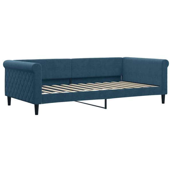Tagesbett Blau 100x200 cm Samt