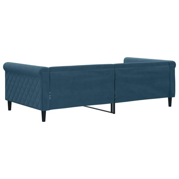 Tagesbett Blau 100x200 cm Samt