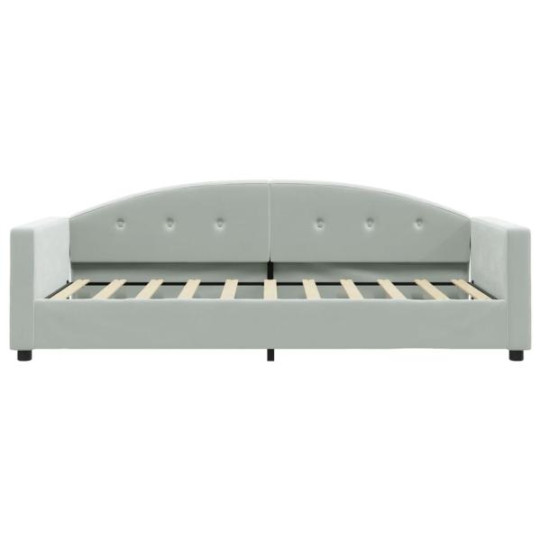 Tagesbett Hellgrau 90x190 cm Samt