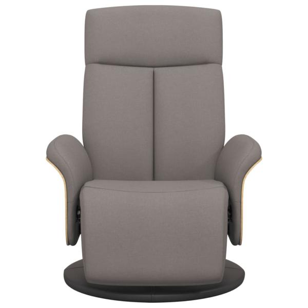 Relaxsessel mit Fußteil Taupe Stoff