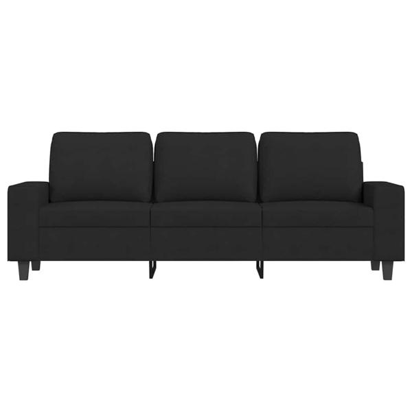 3-Sitzer-Sofa Schwarz 180 cm Stoff