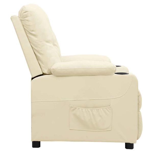 Relaxsessel Creme Kunstleder