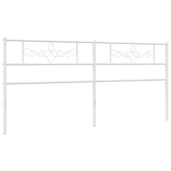 Ersatz-Kopfteil Metall Weiß 193 cm