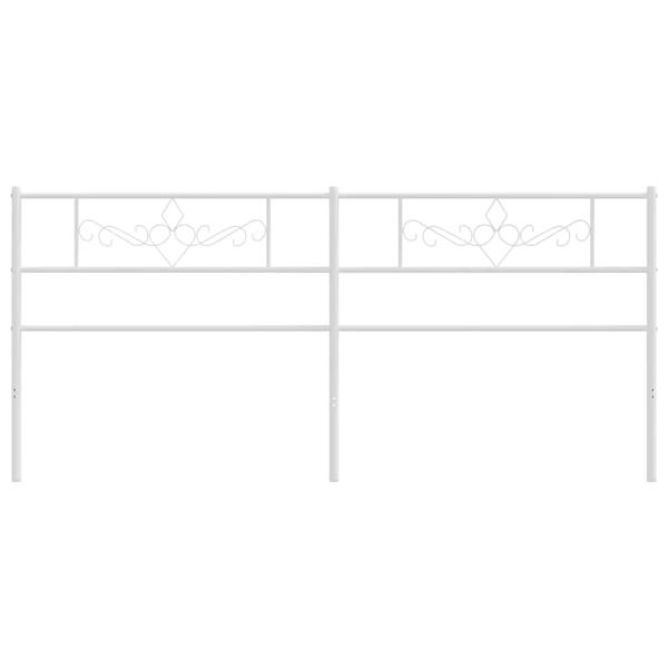 Ersatz-Kopfteil Metall Weiß 193 cm