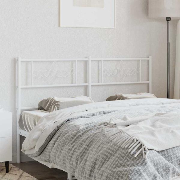 ARDEBO.de - Ersatz-Kopfteil Metall Weiß 120 cm