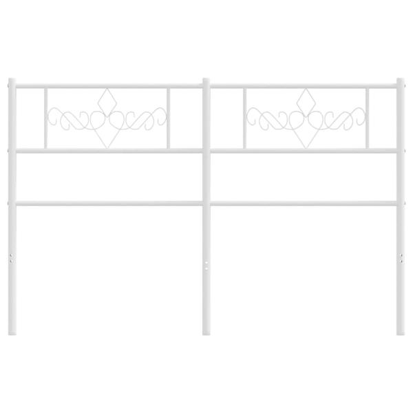 Ersatz-Kopfteil Metall Weiß 120 cm