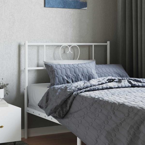 ARDEBO.de - Ersatz-Kopfteil Metall Weiß 75 cm