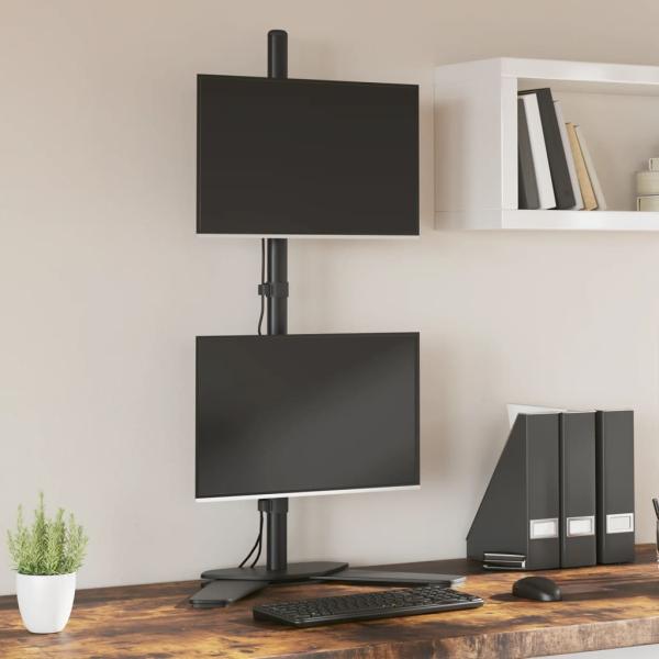 ARDEBO.de - Tischhalterung f?r 2 Monitore Schwarz Stahl VESA 75/100 mm