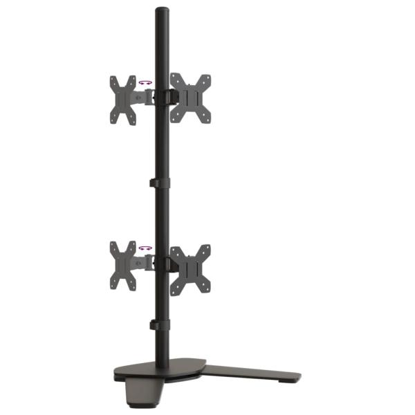 Tischhalterung f?r 2 Monitore Schwarz Stahl VESA 75/100 mm