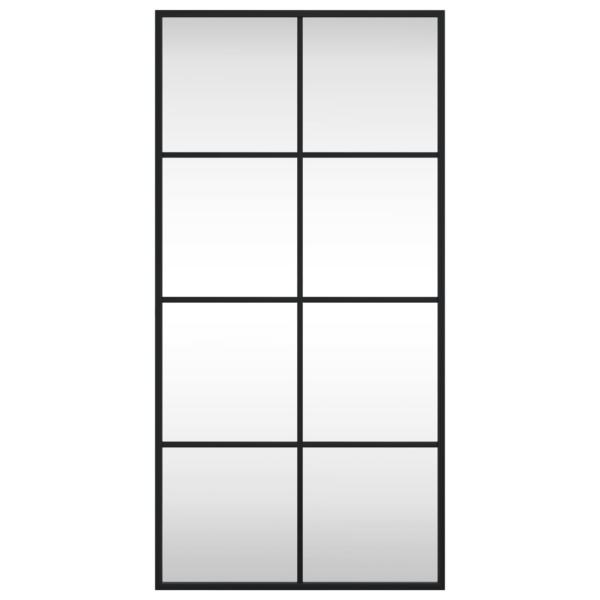 Wandspiegel Schwarz 40x80 cm Rechteckig Eisen
