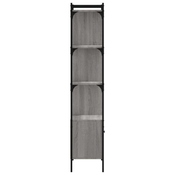 B?cherregal mit T?r Grau Sonoma 44,5x30x154,5 cm Holzwerkstoff