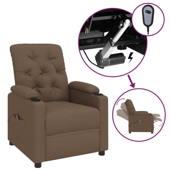 Relaxsessel Elektrisch Braun Stoff