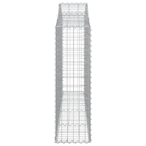 Gabionen mit Hochbogen 4 Stk. 200x30x100/120cm Verzinktes Eisen