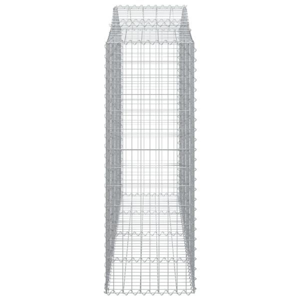 Gabionen mit Hochbogen 4 Stk. 200x50x140/160cm Verzinktes Eisen