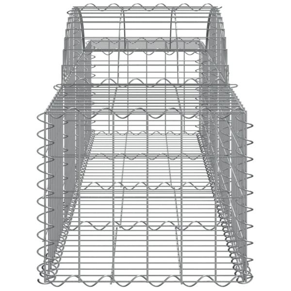Gabionen mit Hochbogen 9 Stk. 200x50x40/60 cm Verzinktes Eisen