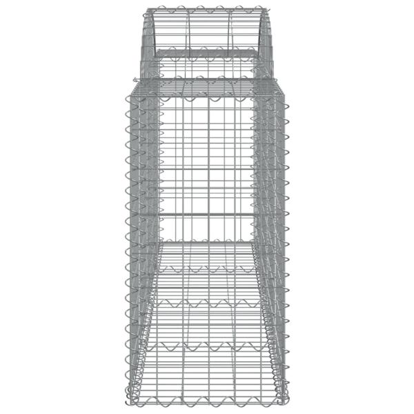 Gabionen mit Hochbogen 12 Stk. 200x50x80/100cm Verzinktes Eisen