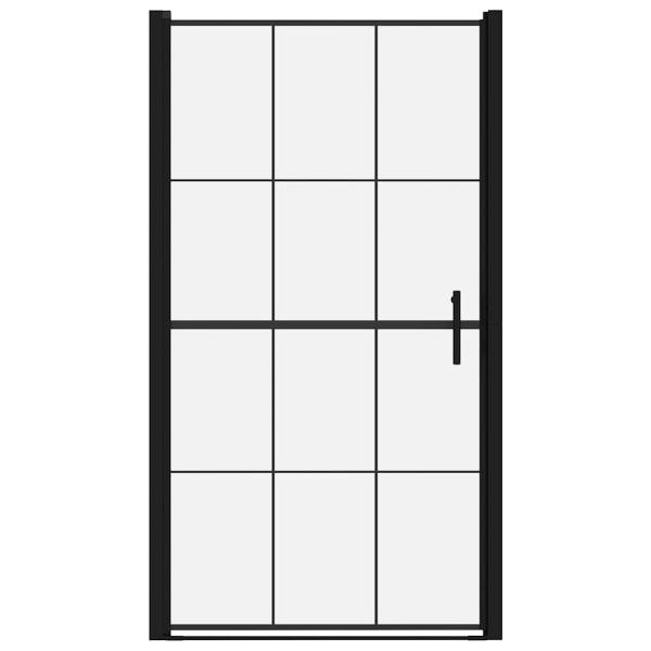 Duschtür Hartglas 100 x 178 cm Schwarz