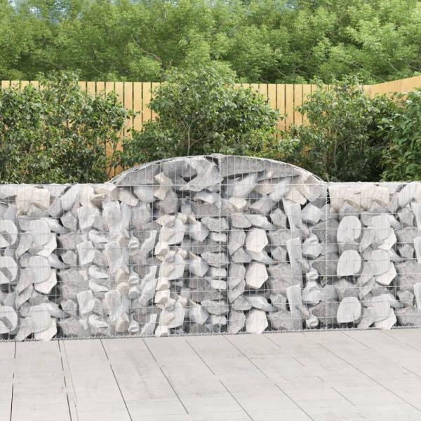 ARDEBO.de - Gabionen mit Hochbogen 25 Stk 300x30x100/120cm Verzinktes Eisen