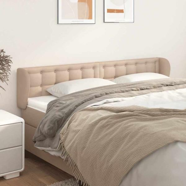 ARDEBO.de - Kopfteil mit Ohren Cappuccino-Braun 203x23x78/88 cm Kunstleder