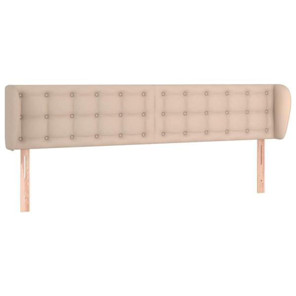 Kopfteil mit Ohren Cappuccino-Braun 203x23x78/88 cm Kunstleder