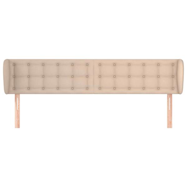 Kopfteil mit Ohren Cappuccino-Braun 203x23x78/88 cm Kunstleder