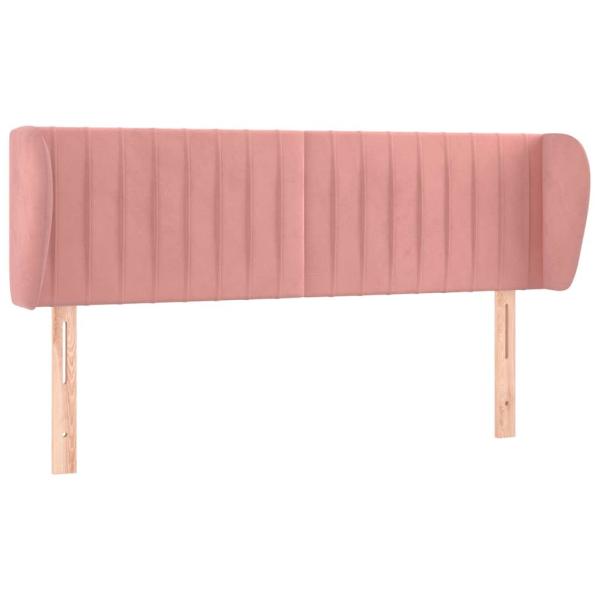 Kopfteil mit Ohren Rosa 147x23x78/88 cm Samt