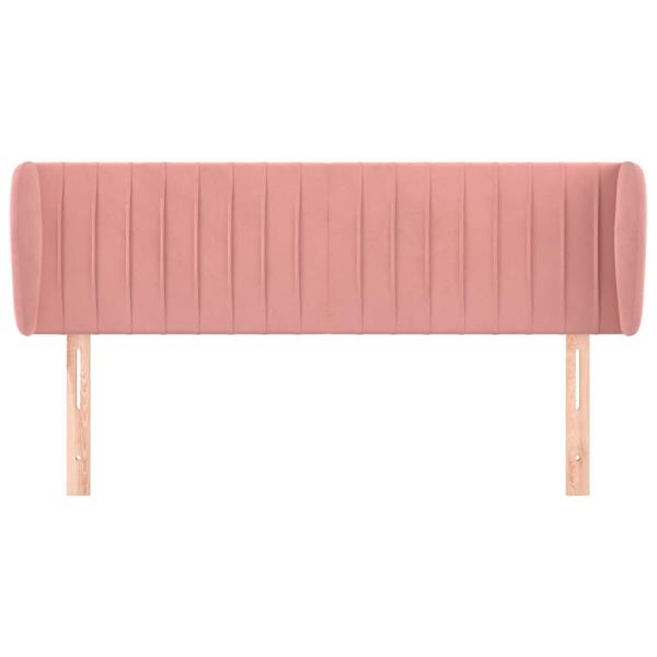Kopfteil mit Ohren Rosa 147x23x78/88 cm Samt
