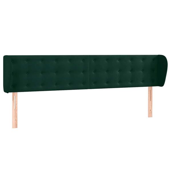 Kopfteil mit Ohren Dunkelgrün 183x23x78/88 cm Samt
