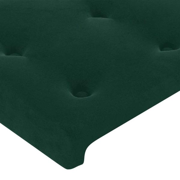 Kopfteil mit Ohren Dunkelgrün 183x23x78/88 cm Samt