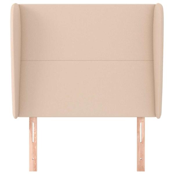 Kopfteil mit Ohren Cappuccino-Braun 93x23x118/128 cm Kunstleder