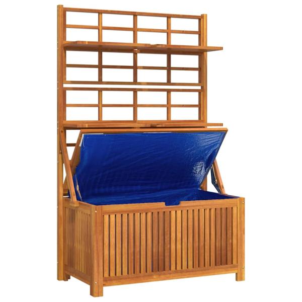 Truhe mit Rankgitter 99x50x160 cm Massivholz Akazie