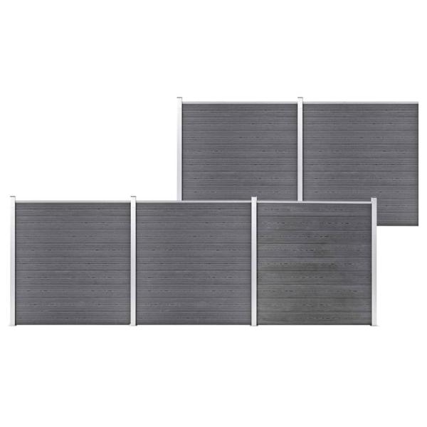 ARDEBO.de - Gartenzaun WPC 872x186 cm Grau