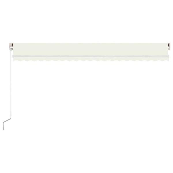 Markise Manuell Einziehbar mit LED 500x300 cm Creme