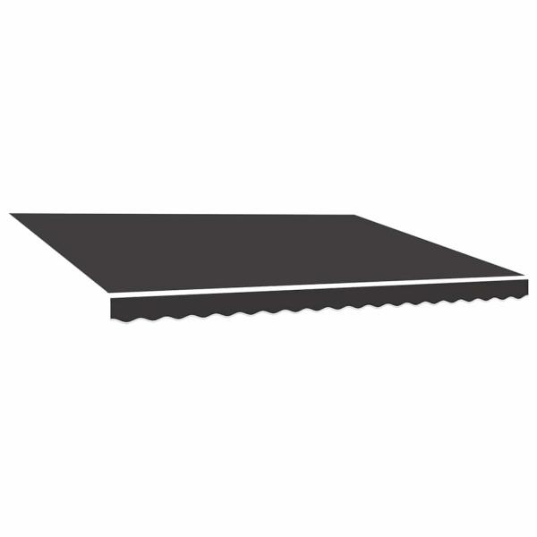 Ersatzstoff für Markise Anthrazit 400x350 cm Polyester