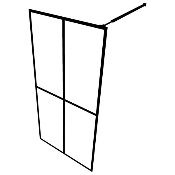 Duschwand f?r Walk-in Dusche Mattes Sicherheitsglas 140x195 cm