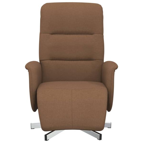 Relaxsessel mit Fußteil Braun Stoff