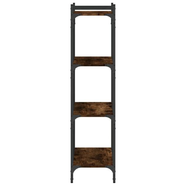 B?cherregal 4 B?den R?uchereiche 60x30x120 cm Holzwerkstoff