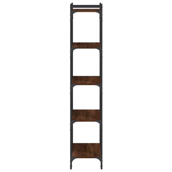 B?cherregal 5 B?den Braun Eiche-Optik 60x30x154cm Holzwerkstoff