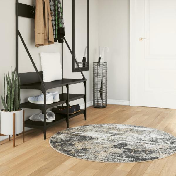 ARDEBO.de - Teppich Waschbar Mehrfarbig Ø 120 cm
