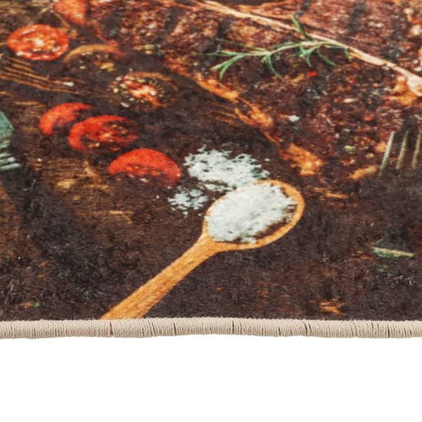 Küchenteppich Mehrfarbig 60x180 cm Waschbar