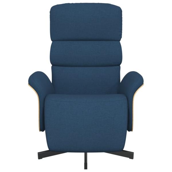 Relaxsessel mit Fußteil Blau Stoff