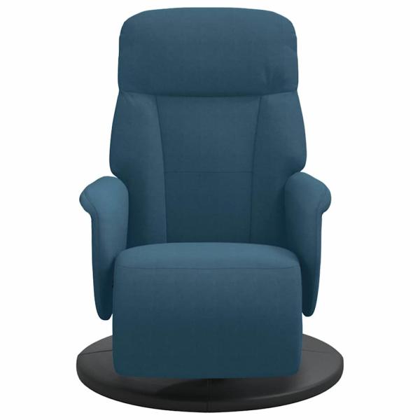 Relaxsessel mit Fußteil Blau Samt