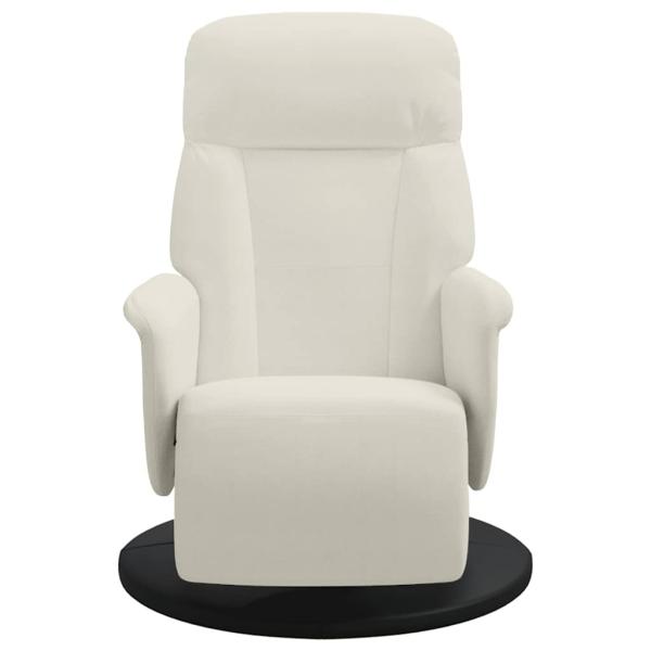 Relaxsessel mit Fußteil Creme Samt