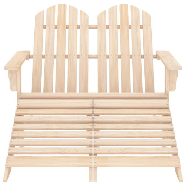 Adirondack-Gartenbank 2-Sitzer mit Fu?teil Tannenholz