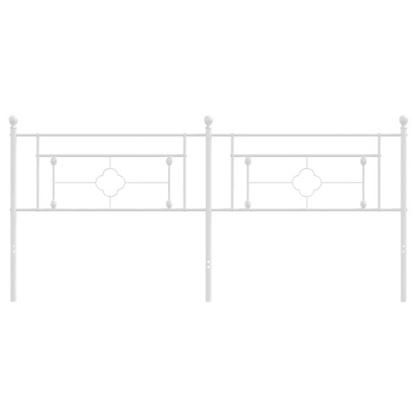 Ersatz-Kopfteil Metall Weiß 200 cm