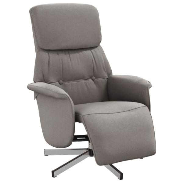 Relaxsessel mit Fußteil Taupe Stoff