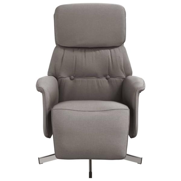 Relaxsessel mit Fußteil Taupe Stoff
