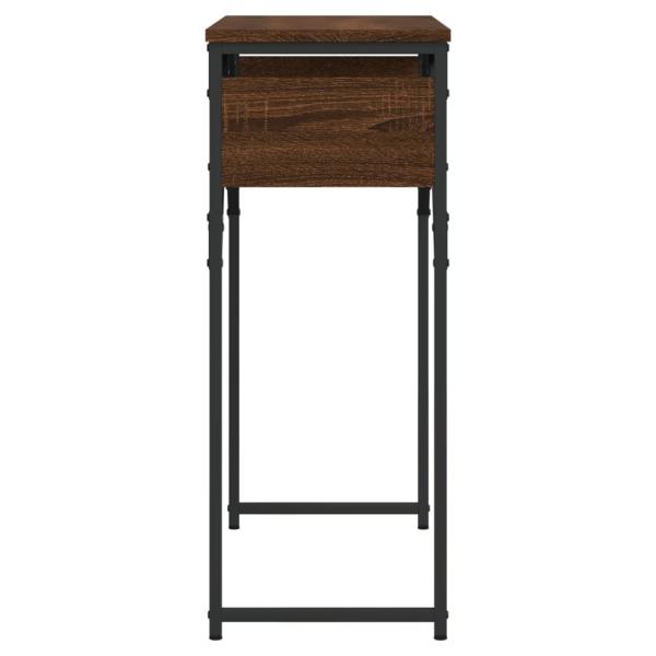 Konsolentisch mit Ablage Braun Eichen-Optik 75x30x75cm