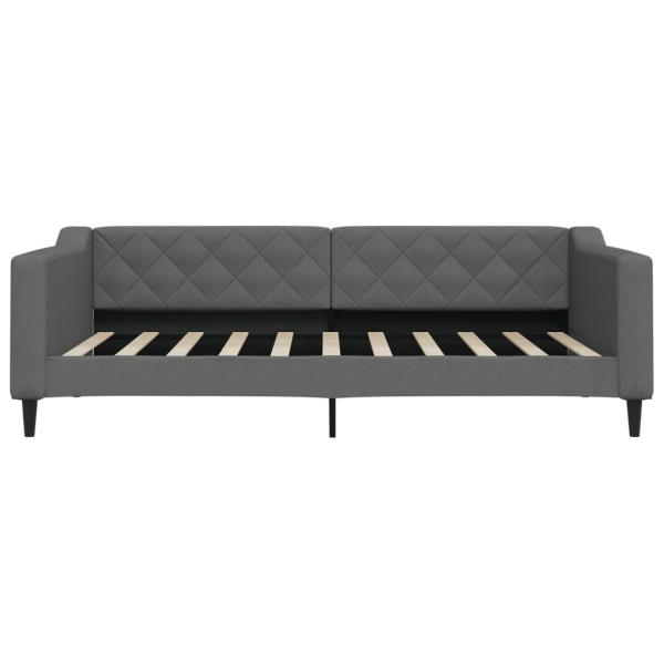 Tagesbett Dunkelgrau 100x190 cm Stoff